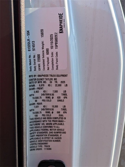 2025 Ford F-600SD 13' Knapheide KMT1 30' 8630 Stellar crane