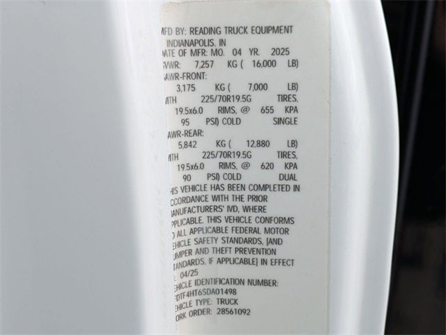 2025 Ford F-450SD XL 12' READING LANDSCAPER WITH TARP