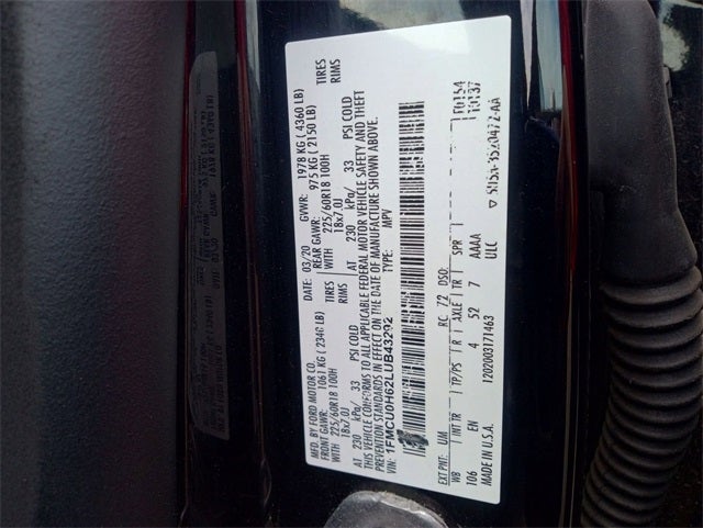 2020 Ford Escape SEL