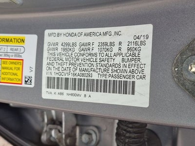 2019 Honda Accord LX