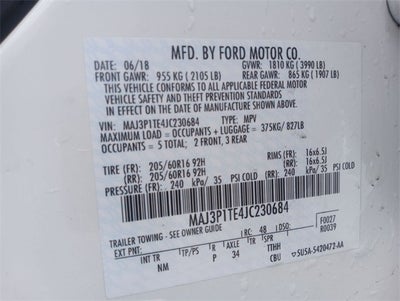 2018 Ford EcoSport SE