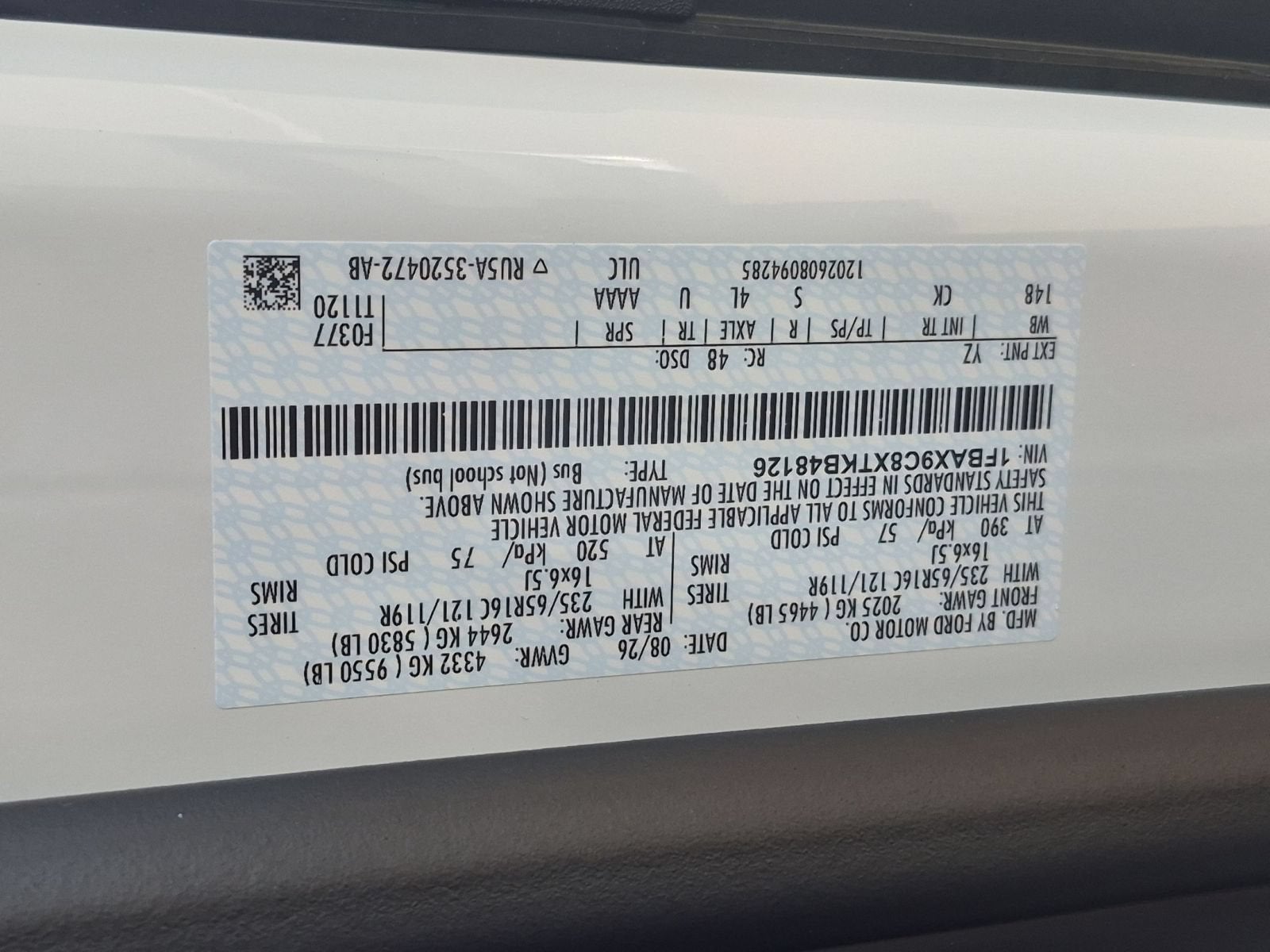 2026 Ford Transit-350 XL