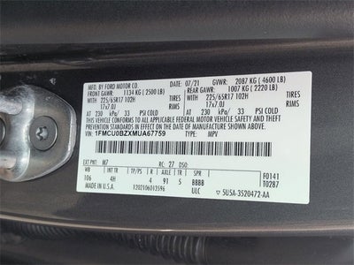 2021 Ford Escape Hybrid SE
