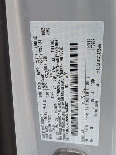 2025 Ford Escape Active