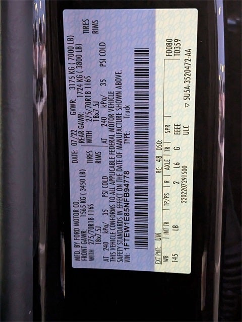 2022 Ford F-150 Tremor