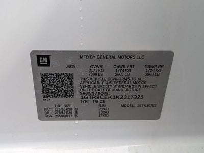 2019 GMC Sierra 1500 Elevation 4X4