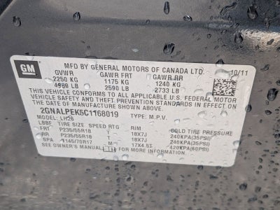 2012 Chevrolet Equinox LT 2LT
