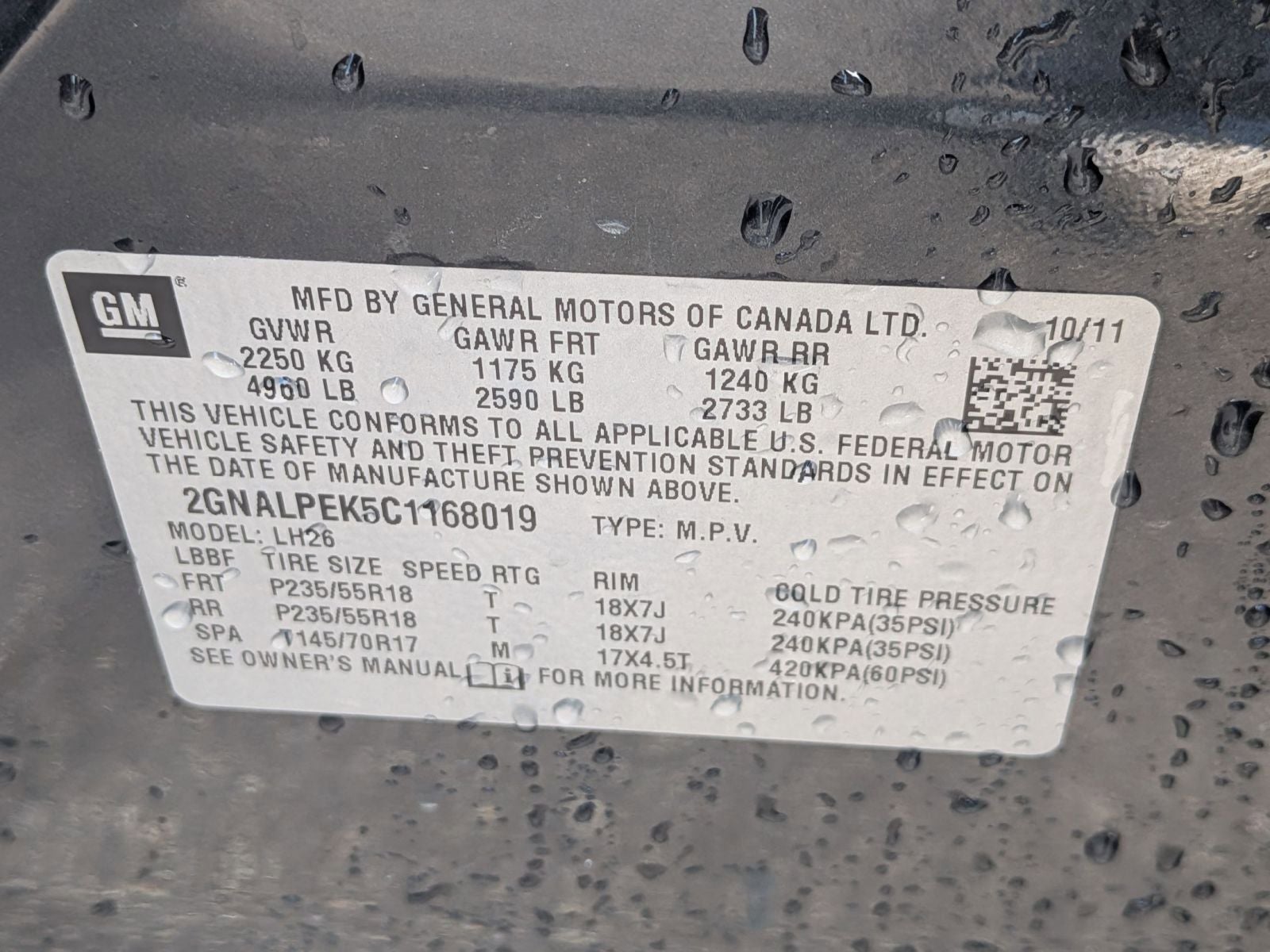 2012 Chevrolet Equinox LT 2LT