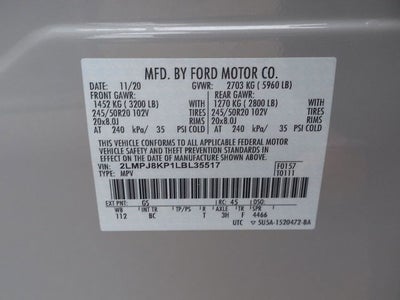 2020 Lincoln Nautilus Reserve