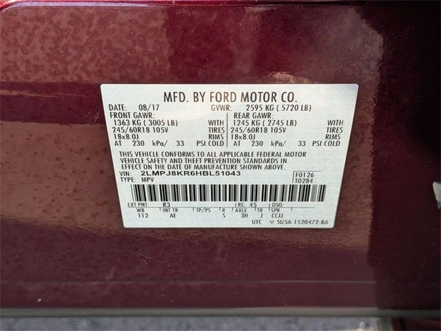 2017 Lincoln MKX Select AWD