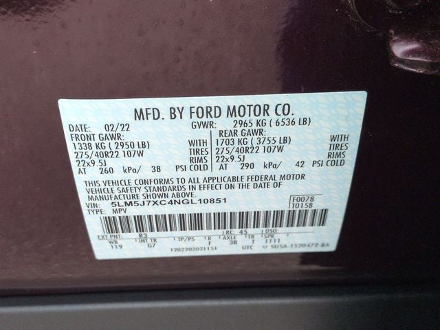 2022 Lincoln Aviator Reserve AWD