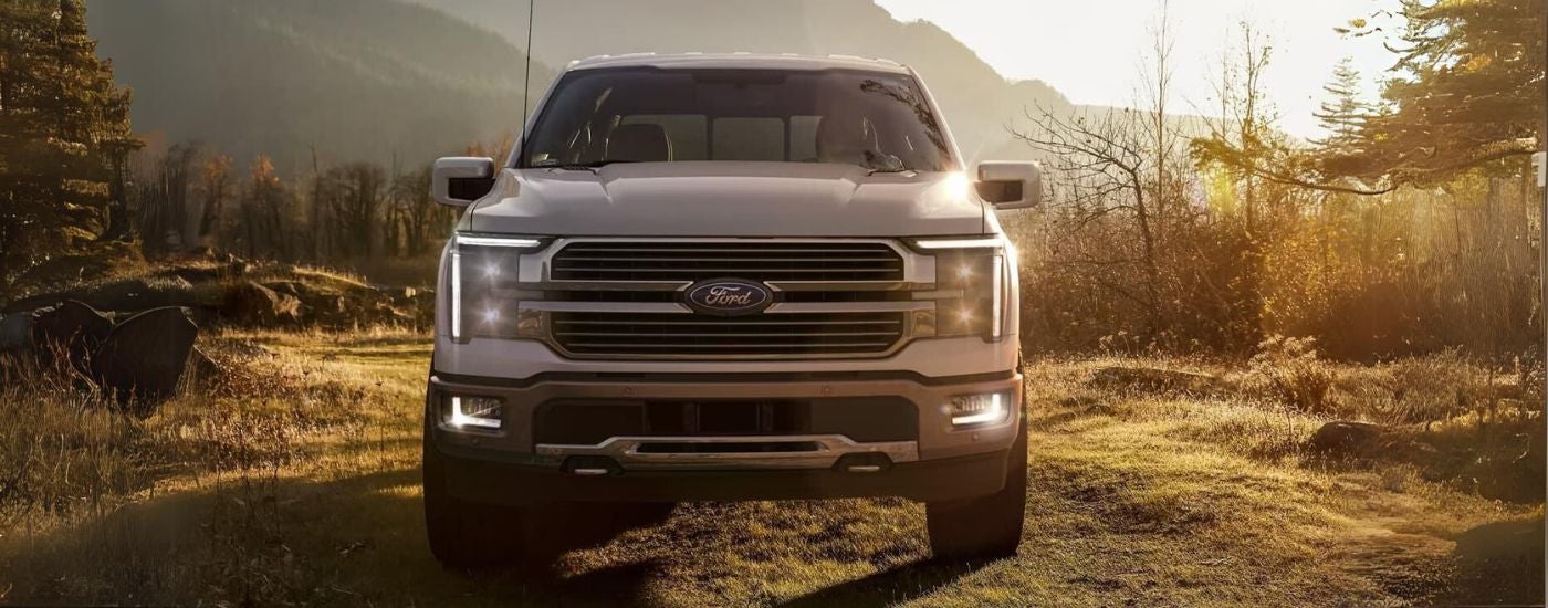 White 2026 Ford F-150 King Ranch parked off-road