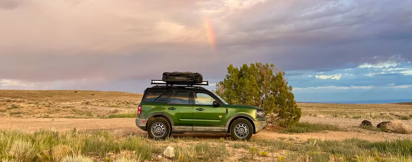 Side view of a green 2025 Ford Bronco Sport
