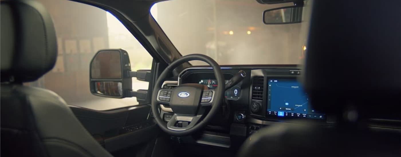 Black dash in a 2026 Ford F-250.